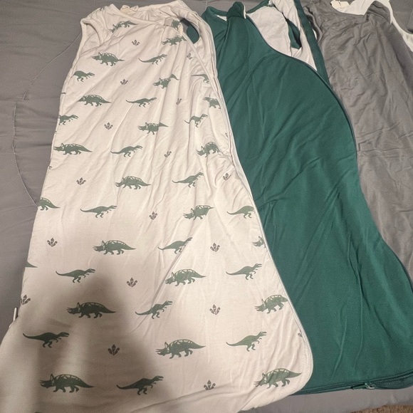 Kyte BABY Dinosaur Sleep Sacks - Cream, Teal, Gray, Green - Picture 2 of 3